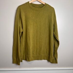 Original Use Men's Olive Crewneck Sweater/Light Sweatshirt Size L, Unisex EUC